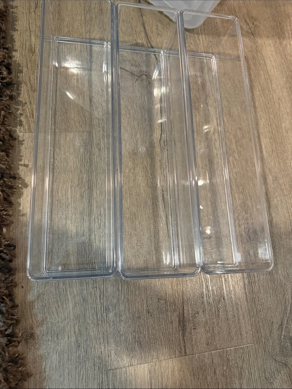 Clear Acrylic Multi-Compartment Organizer - Transparent Home Storage
